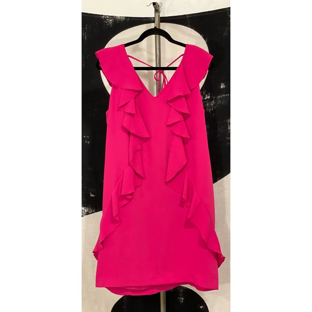 Trina Turk LARGE Fuchsia Ruffle Dress